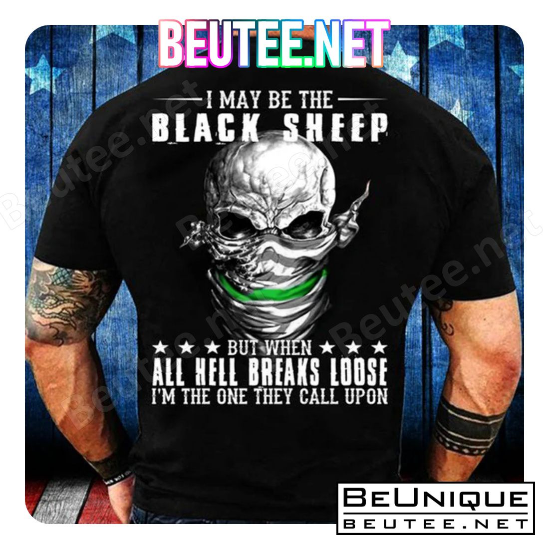 Skull I May Black Sheep But When All Hell Breaks Loose Shirt