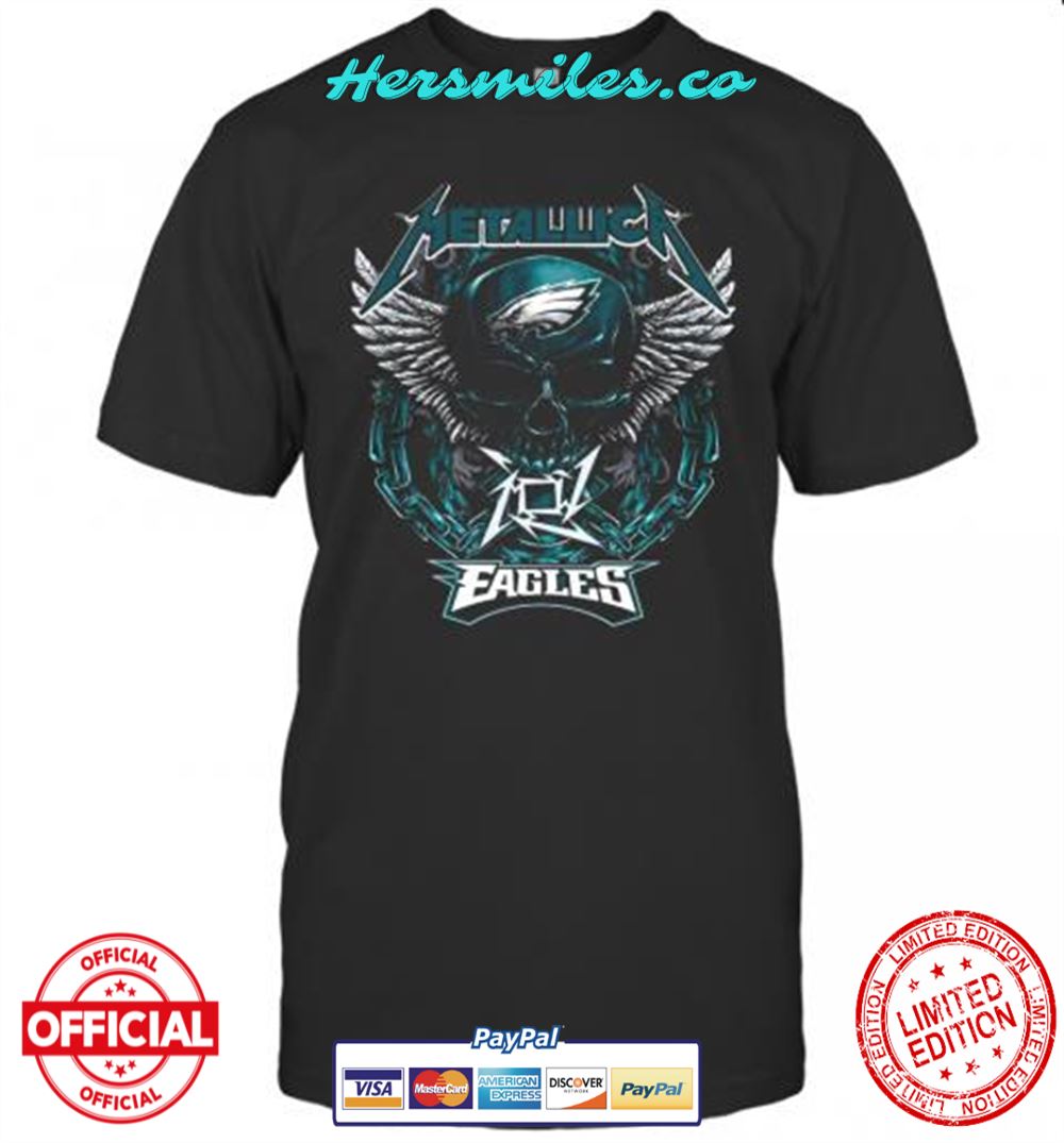 Skull Metallica Philadelphia Eagles T-Shirt