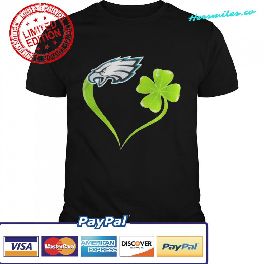 Philadelphia Eagles shamrock heart St Patrick’s day shirt
