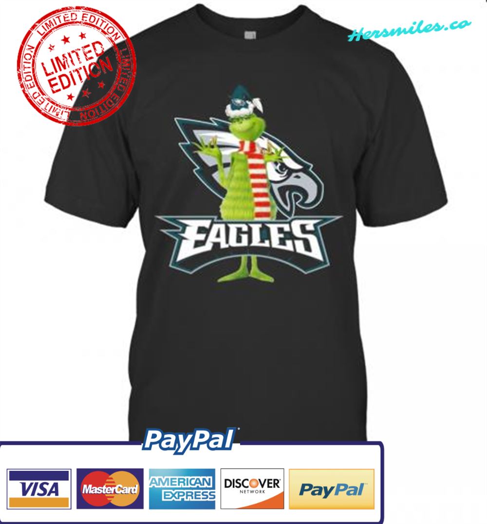 Grinch Philadelphia Eagles Christmas T-Shirt