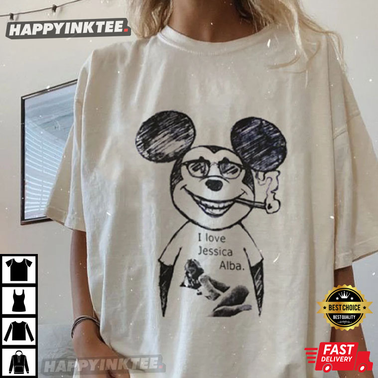Mickey Mouse Loves Jessica Alba T-Shirt