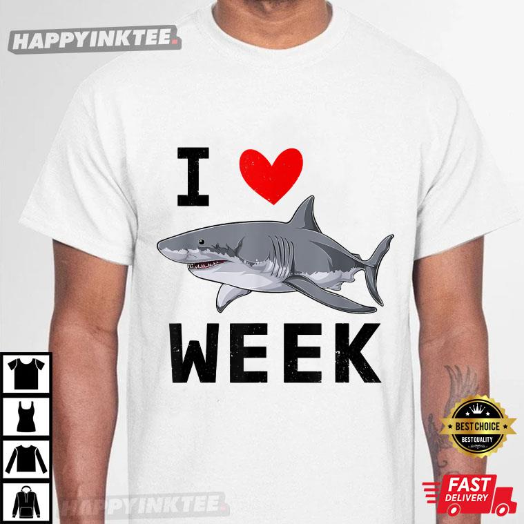 I Love Sharks Funny Event Week T-Shirt