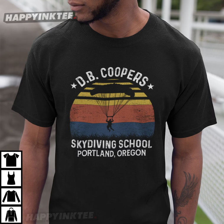 DB Coopers Skydiving School Portland Oregon Funny T-Shirt