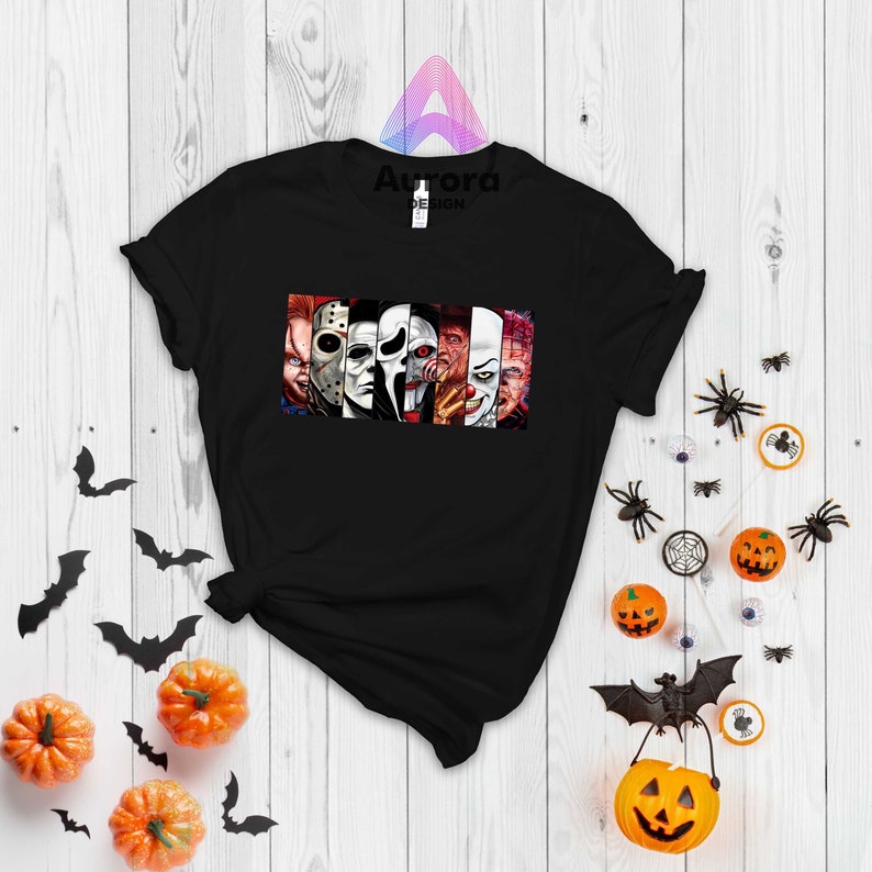 Halloween Squad T-shirt, Horror Movie Shirt, Best Characters Shirt, Retro Movies Shirt, Scary Shirt, Spooky Season Shirts, Trendy Horror Tee