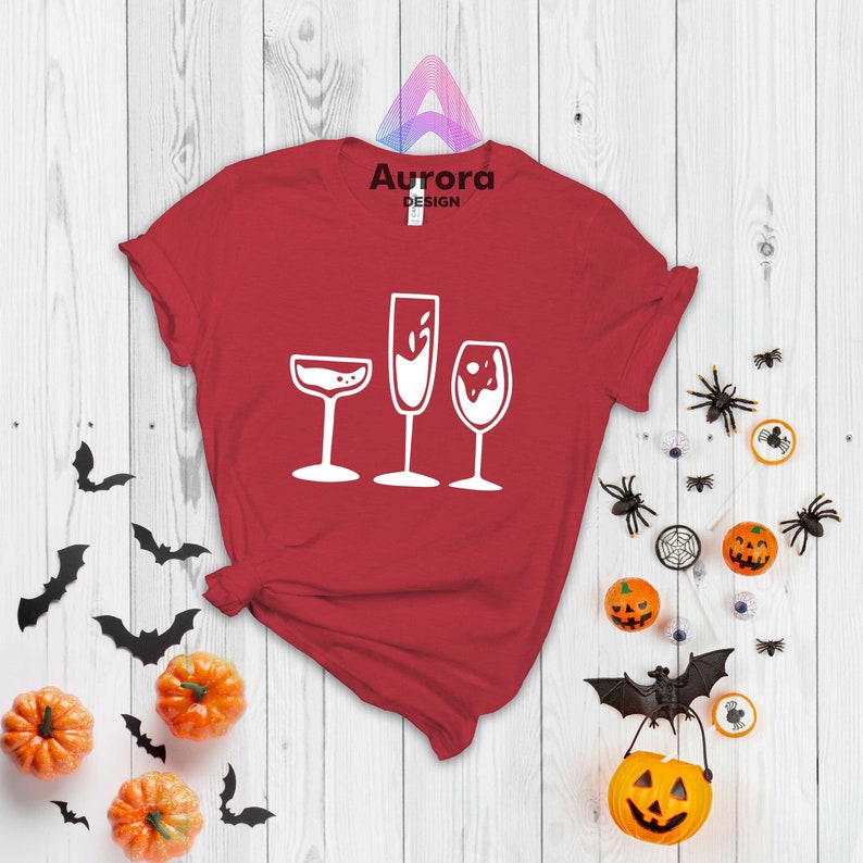 Halloween T-shirt, Wine Shirt, Happy Hallowine Shirt, Drinking Shirt, Witch Shirt, Funny Shirt, Wine Graphic Tee, Unisex Fall Shirts