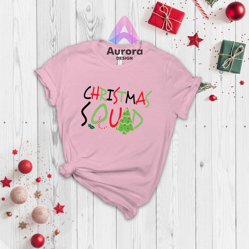 Christmas Squad T-shirt, Santa Squad Tees, Family Celebration Shirts, Christmas Party Tops, Happy New Year Shirt, Unisex Christmas Shirt