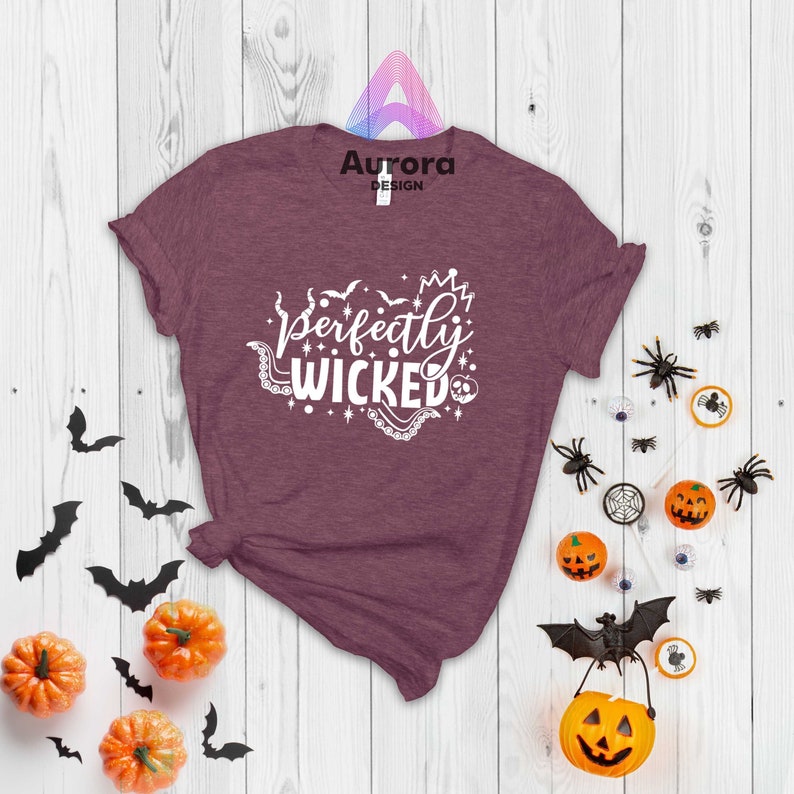 Perfectly Wicked T-shirt, Happy Halloween Shirt, Disney Villains Shirt, Disney Halloween Tees, Witch Shirt, Broomstick Shirt, Evil Queen Tee