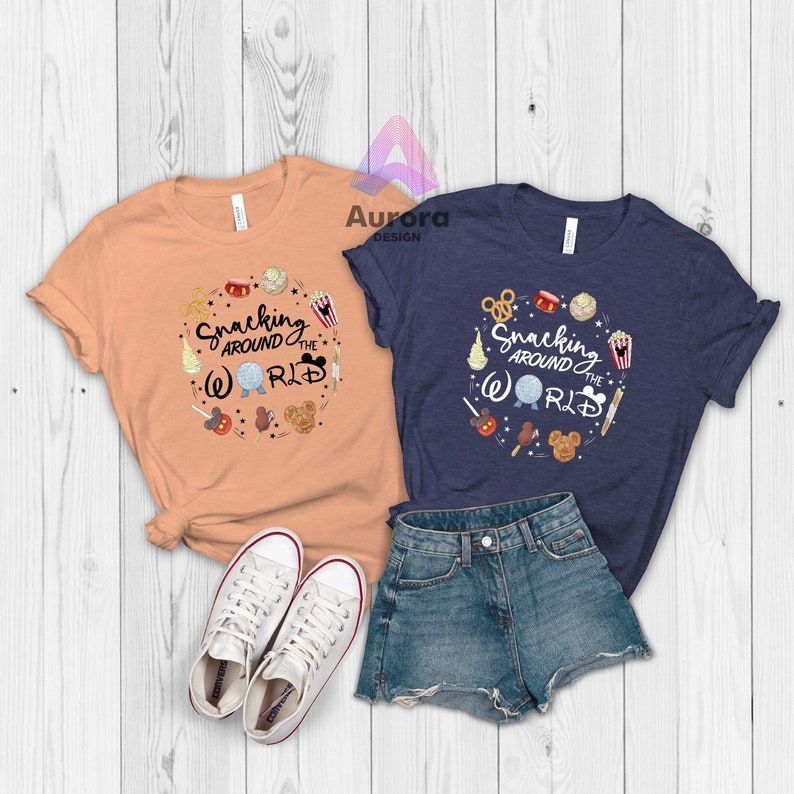 Snacking Around The World T-shirt, I'm Here for the Snacks Shirt, Disney Snacks Shirt, Disney Shirt, Disney Couple Tees, Disney Trip Shirt