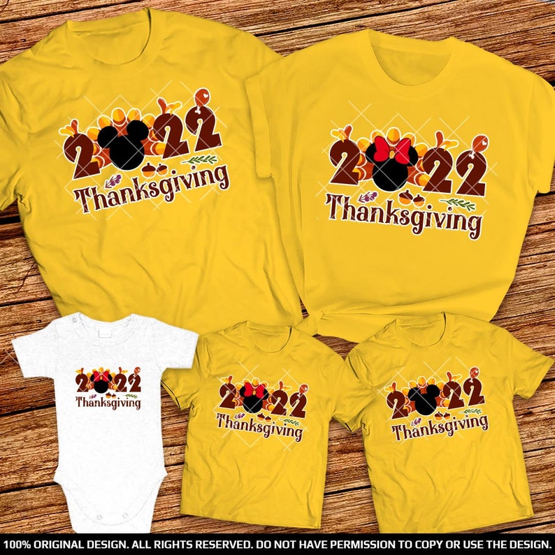 Disney Thanksgiving family shirts 2022, Mickey and Minnie Thanksgiving Family Shirts 2022, Turkey Thanksgiving shirts for Disney family trip