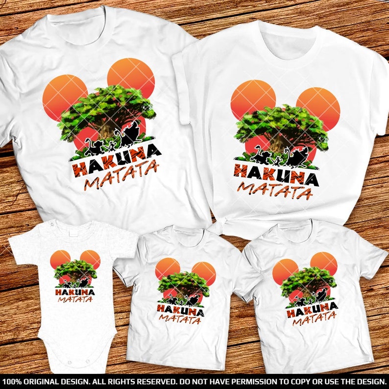 Mickey Head Hakuna Matata tree of Life Disney world Group shirts Animal Kingdom Matching Family Shirts Disney Safari Mode Family Shirts