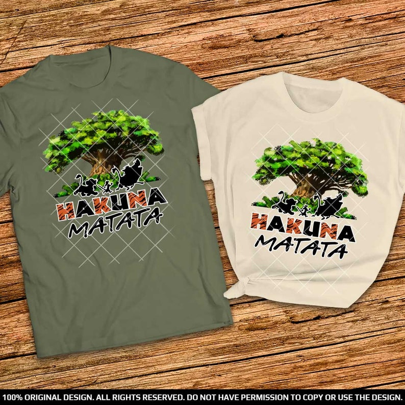 Animal Kingdom Matching Couple Shirts Disney Custom Hakuna Matata tree of Life Disney world Couple shirts Disney Safari Mode Couple Shirts