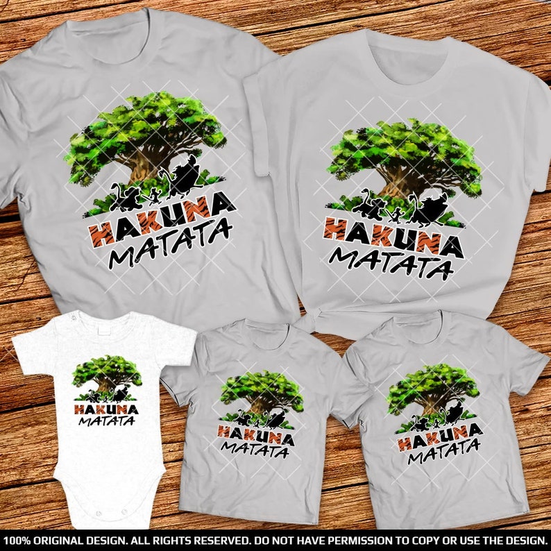 Animal Kingdom Matching Family Shirts Disney Custom Hakuna Matata tree of Life Disney world Group shirts Disney Safari Mode Family Shirts