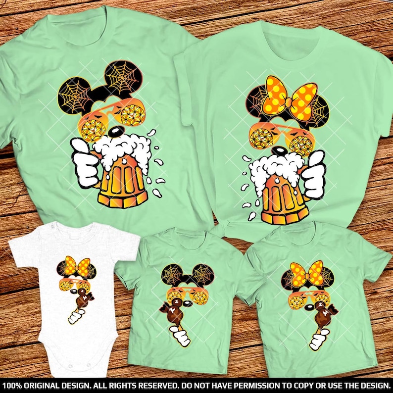 Disney Epcot Halloween Drinking and Snacking Family Shirts 2022 Disney Epcot Spiderweb Halloween Shirts 2022 Group Halloween Shirts