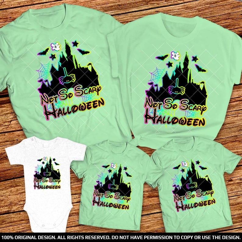 Not So Scary Halloween Shirts 2022 Disney World or Disneyland Halloween Family Shirts Halloween Disney Group Shirts Halloween Spider Web Tee