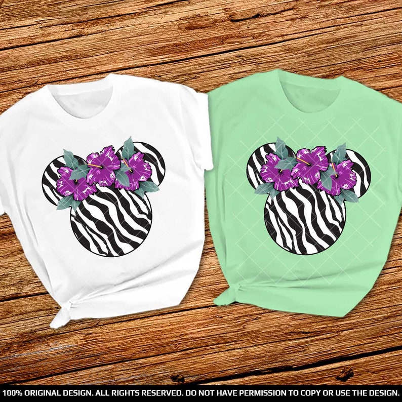 Minnie Zebra print woman Shirt Animal Kingdom girls trip shirts Best friend shirts Disney Bachelorette shirt 2022 Minnie head with flowers