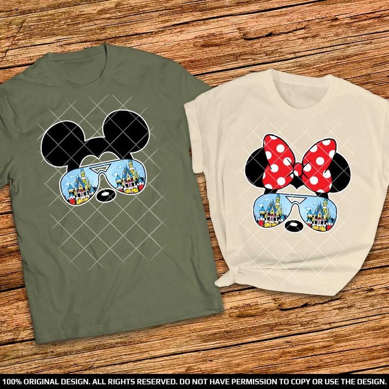 Mickey and Minnie matching sunglasses disneyworld Couple trip shirts 2023 Disney Castle Disneyland shirt Couple shirts disney 2023 vacation