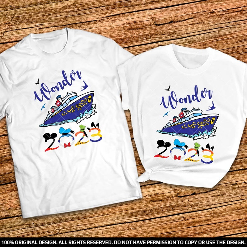Disney Wonder Cruise Couple Shirts 2023 Disney Wonder Anniversary Cruise Shirts 2023 Cruising Together shirts Bride and Groom ship Shirts