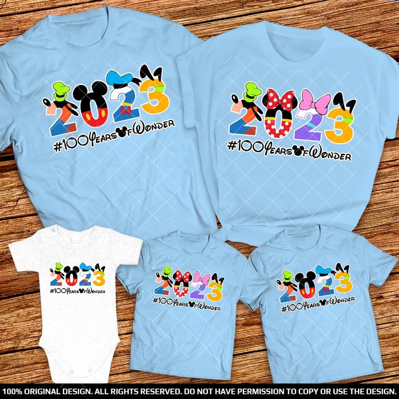 BLUE Disneyworld or Disneyland Family Trip Shirts 2023 Disney Group Shirts Goofy Mickey and Minnie Mouse Donald and Daisy Duck Pluto 2023