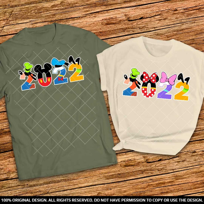 Disneyworld Shirts Couple 2022 Disneyland Shirts Couple 2022 Disney Shirts Goofy Mickey and Minnie Mouse Donald and Daisy Duck Pluto 2022