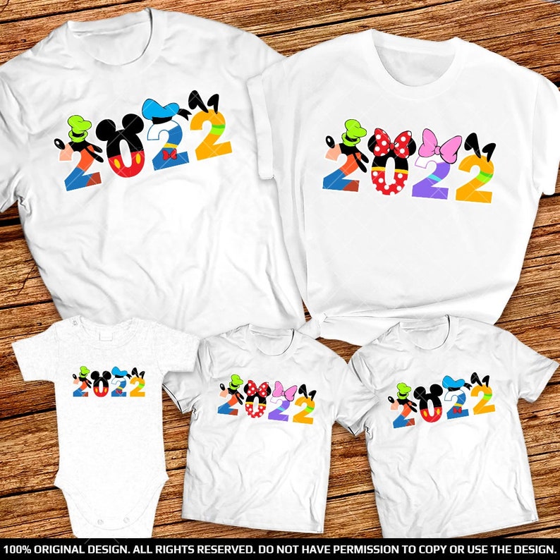 Disneyworld Shirts Family 2022 Disneyland Shirts Family 2022 Disney Shirts Goofy Mickey and Minnie Mouse Donald and Daisy Duck Pluto 2022