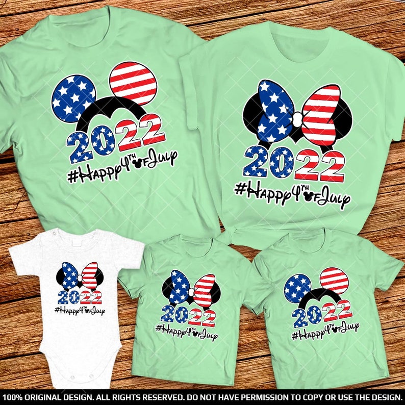Disneyworld Independance Day Matching Family Shirts 2022 Disneyland 4th of July Family Shirts 4th of July American Flag Family Shirts 2022