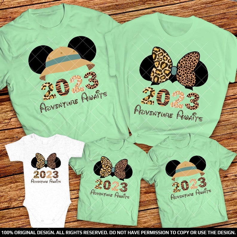 Disney Аdventure Аwaits shirt Animal Kingdom Theme Park family shirts 2023 Safari Adventure Mickey and Minnie family Safari Trip shirt 2023