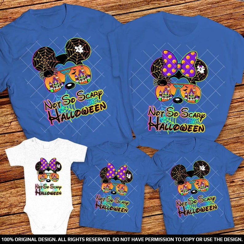 Custom Mickey’s Not So Scary Halloween Party Group Shirts 2022 Magic Kingdom Disney halloween family shirts Mickey and Minnie halloween Tee