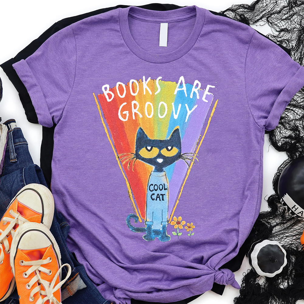 Pete The Cat Books Are Groovy Shirt, Pete Groovy shirt, Pete Music shirt, Back to school kids shirt, Be Kind Shirt