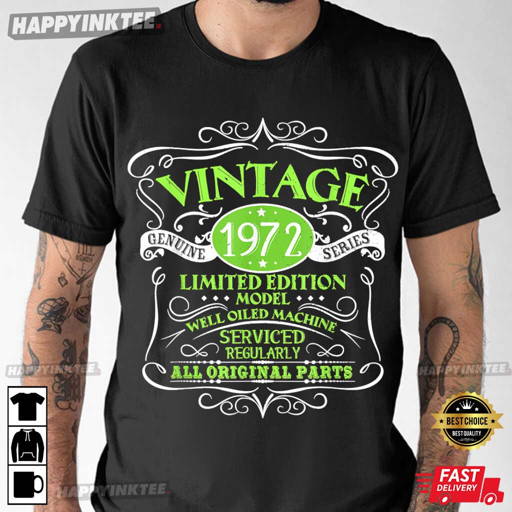 Vintage 1972 50th Birthday Original Design Gift T-Shirt