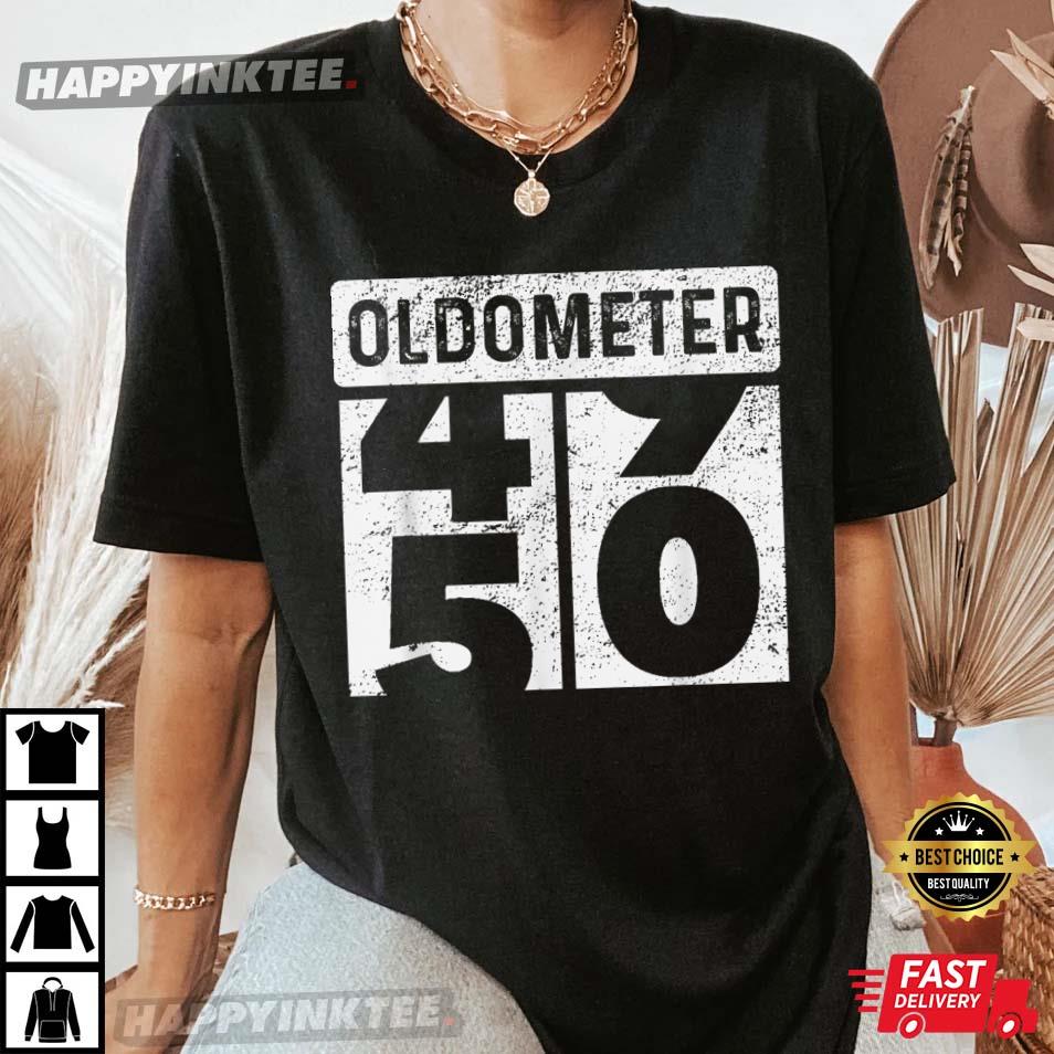 50th Birthday Oldometer Odometer Funny Gift T-Shirt