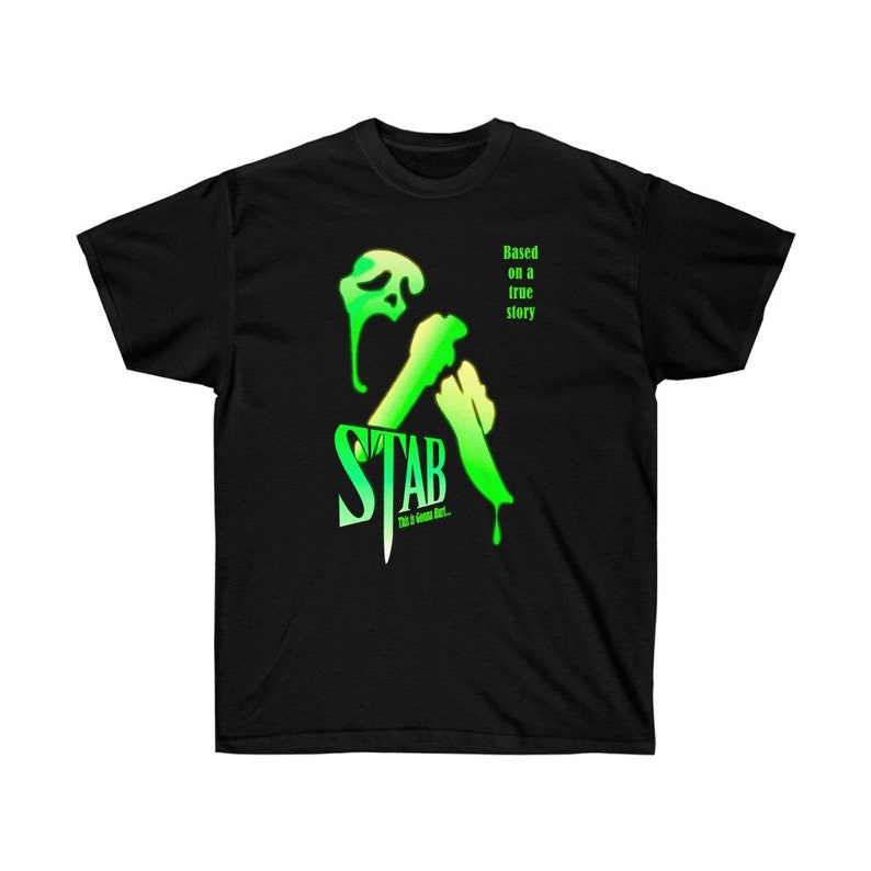 Stab (from the Scream movie) Essential T-Shirt , Gift for Halloween, Unisex Ultra Cotton Tee