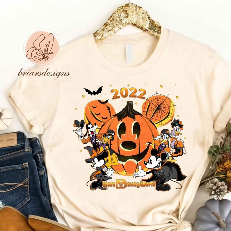 Disney Halloween Vintage Shirt, Mickey And Friends Halloween Shirt, Walt Disney World Halloween Shirt, Disney Halloween 2022 Shirt