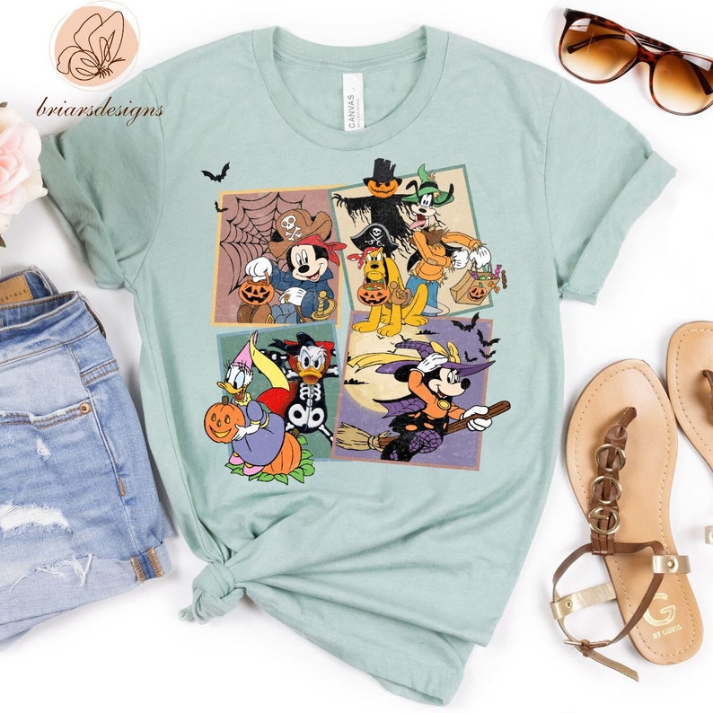Disney Halloween Vintage Shirt, Mickey Minnie Halloween Shirt, Disney Trick Or Treat Shirt, Disney Halloween Retro Shirt, Disneyworld Shirt