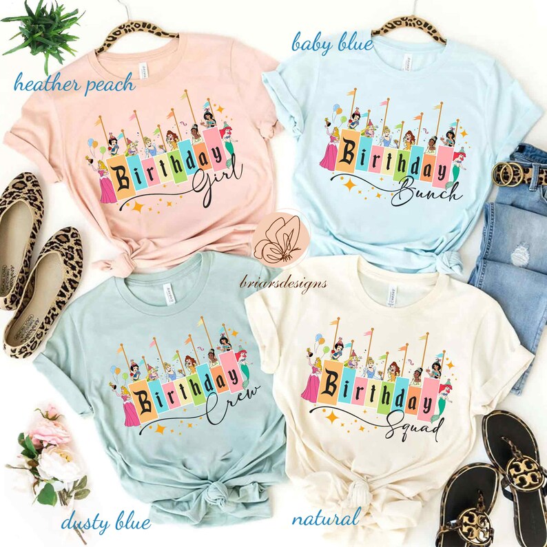 Disney Princess Birthday Shirt, Disney Birthday Girl Shirt, Disney Birthday Squad Shirt, Disney Birthday Crew, Disney Birthday Trip Shirt