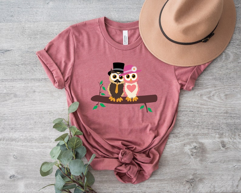Owl Couple Shirt, Family Matching Shirt, Matching  Mom Shirt, Honeymoon Shirt, Matching Grandma Shirt, Matching Couple Shirt,Grandparent Tee