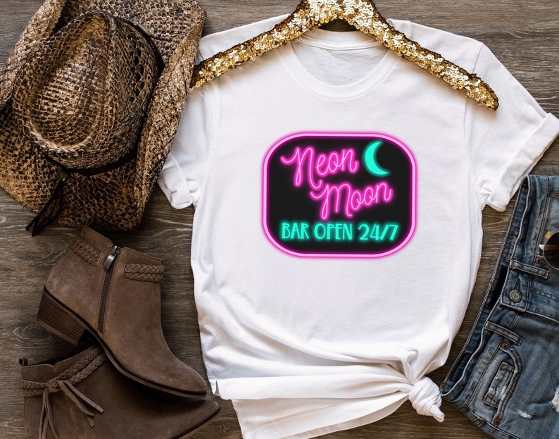 Neon Moon T-Shirt , Country Music Tee , 90's Country Shirt, Morgan Wallen, 90's Shirt, Vintage Shirt, Alan Jackson Shirt, Western  Shirt