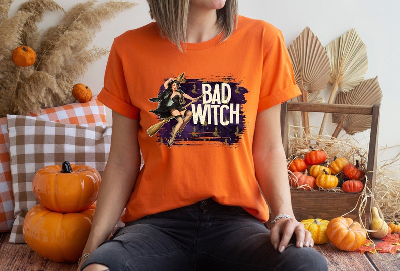 Bad Witch Halloween Shirt, Halloween Witch Shirt, Cool Halloween Tee, Gift For Her, Cool Halloween Gift, Hocus Pocus Shirt, Halloween Vibes