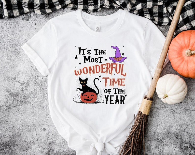 It's the Most Wonderful Time Of The Year Halloween Shirt, Halloween Epic Shirt, Black Cat Witch Shirt, Spooky Season Shirt, Halloween Party