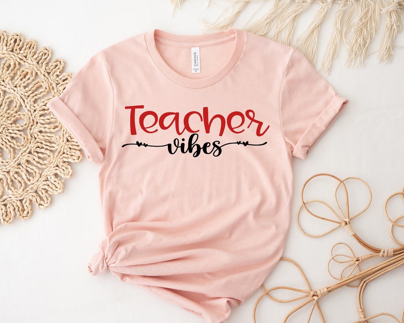 Teacher vibes shirt, Teacher's gifts,  teacher t shirts gift, teacher appreciation, gift for teacher, christmas teacher gifts ,school shirt