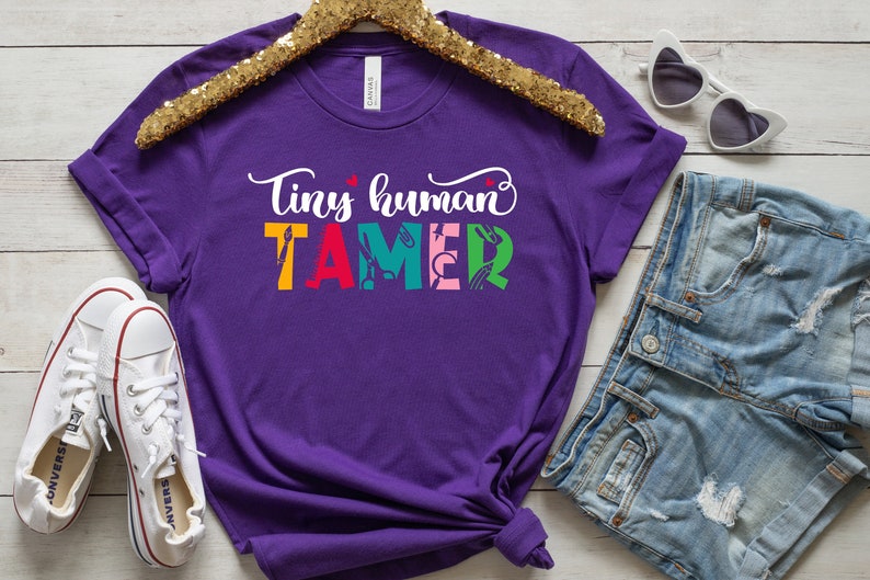 Tiny Human Tamer Shirt, Teacher T-Shirt, Teacher Vibes Shirt, Teacher Gifts, Teacher Life Shirt