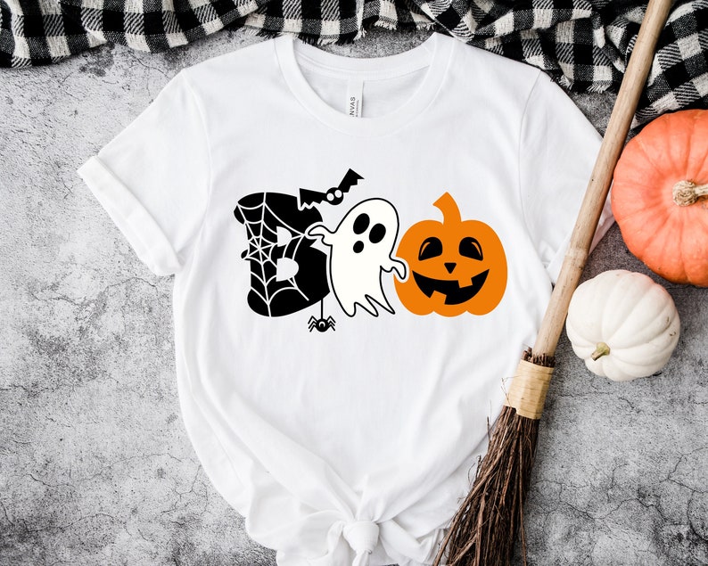 Boo T-Shirt, Halloween Theme Shirt for Women, Halloween T-Shirts, Cute Halloween T-Shirts, Scary Shirt,Shirt for Halloween