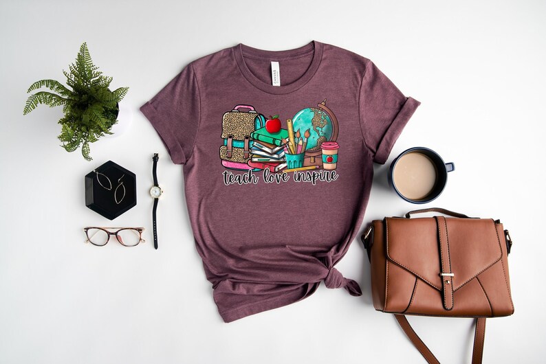 Teach Love Inspire Shirt , Kindergarten Teacher Shirt, Preschool Teacher Shirt, Back to School, Teacher Shirt, Gift for Teacher