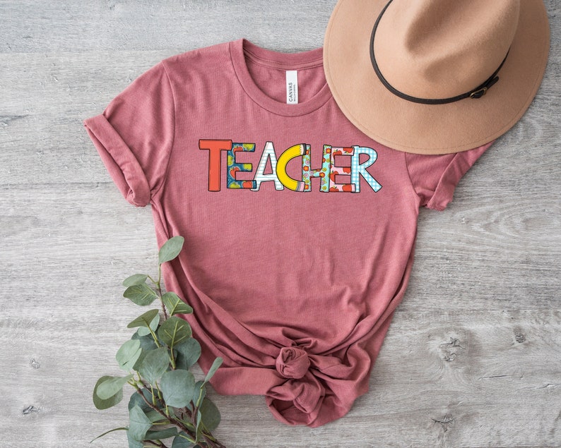 Teacher Shirt, Teacher Heart Shirt, Kindergarten Teacher Shirt, Preschool Teacher Shirt, Back to School, Teacher Shirt, Gift for Teacher