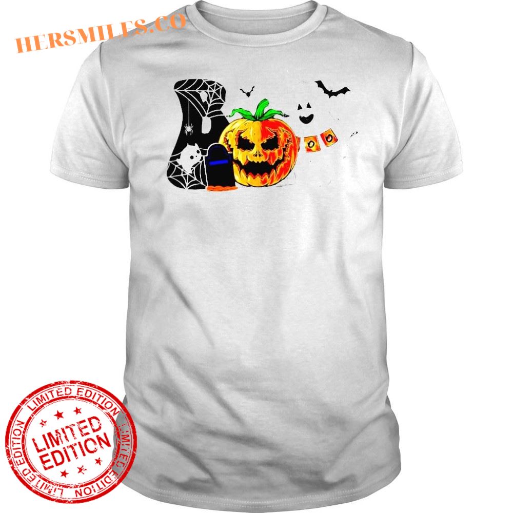 Boo Halloween Costume Spiders Ghosts Pumpkin &amp Witch Hat Tee Shirt