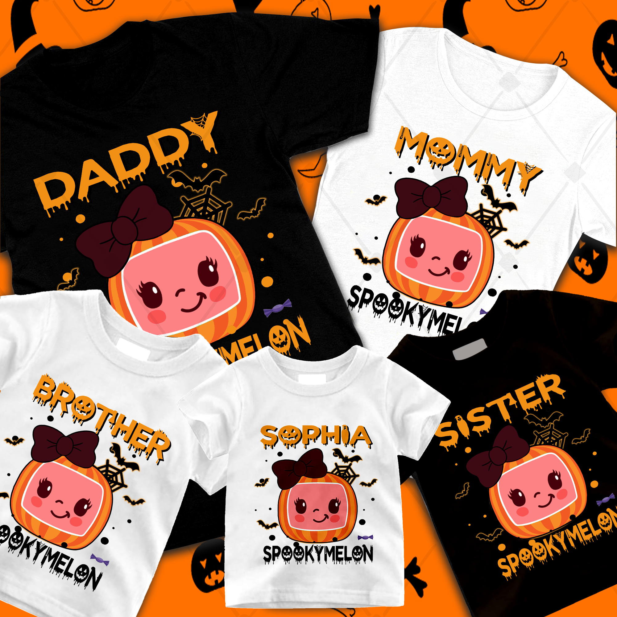 Personalized Cocomelon Halloween Shirt, Cocomelon Matching Family Shirt, Cocomelon Girl Shirt, Cocomelon Pumpkin Shirt, Custom Name And Age