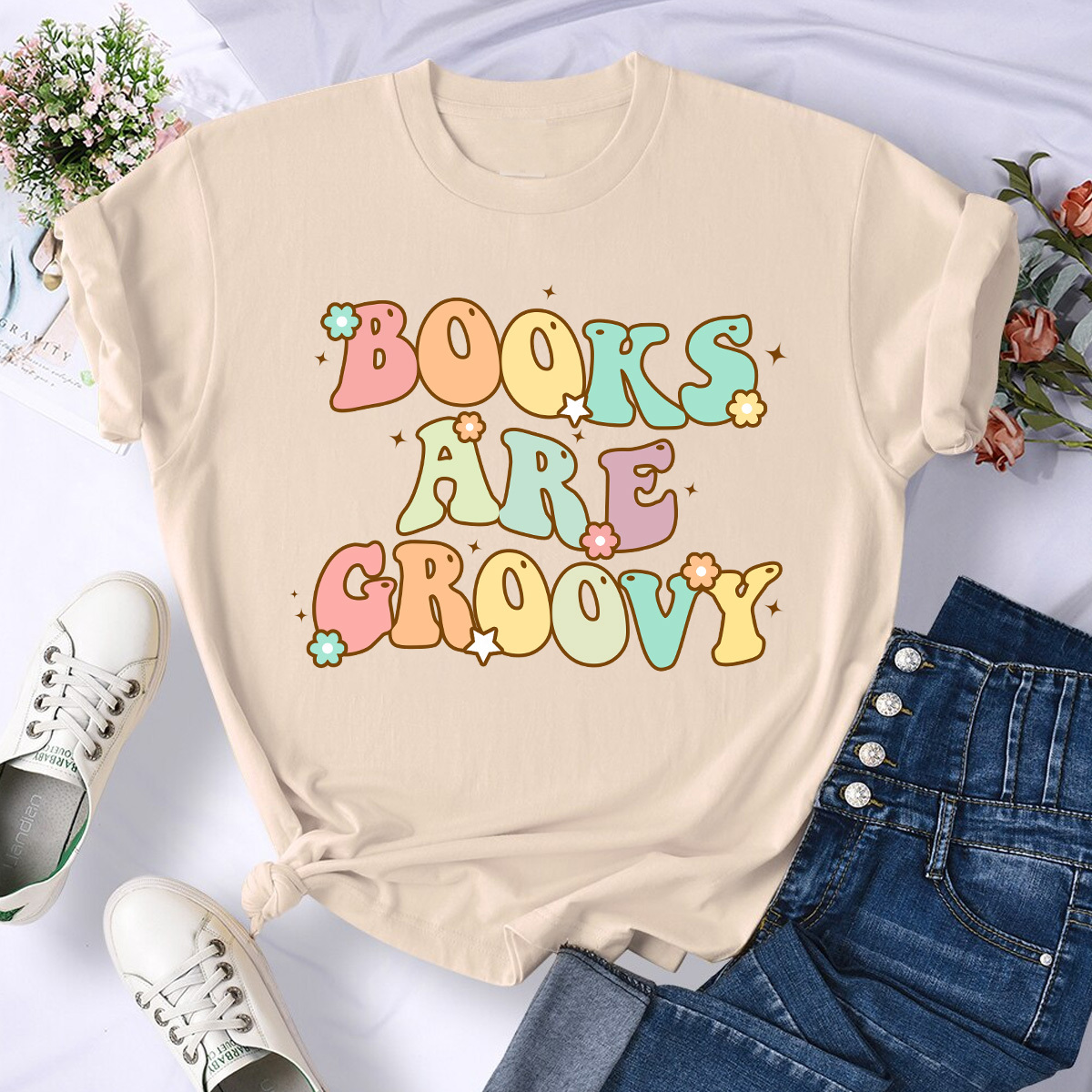 Books Are Groovy Pete The Cat shirt, Librarian Read Books The Cat Kindergarten Pre-K Back To School Elementary Preschool Tshirt