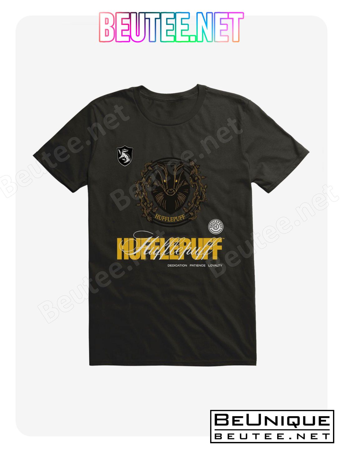 Harry Potter Hufflepuff Seal Motto T-Shirt, Hoodie, Long Sleeve