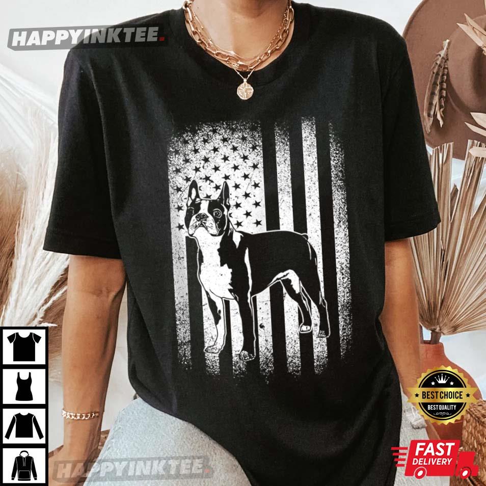 Boston Terrier American Fag T-Shirt