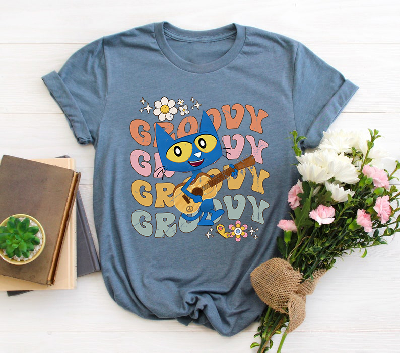 Cutsom Pete The Cat Groovy Shirt, Back to School Pete Shirt, Pete The Cat The Boho Groovy Shirt,Teacher Shirt, Back To School
