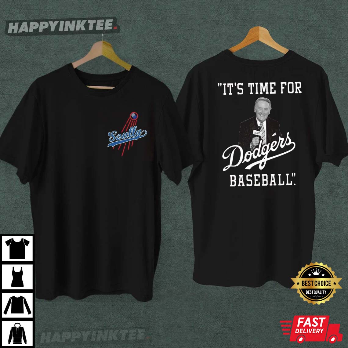 Vin Scully, It's Time For Dodgers Baseball Gift T-Shirt